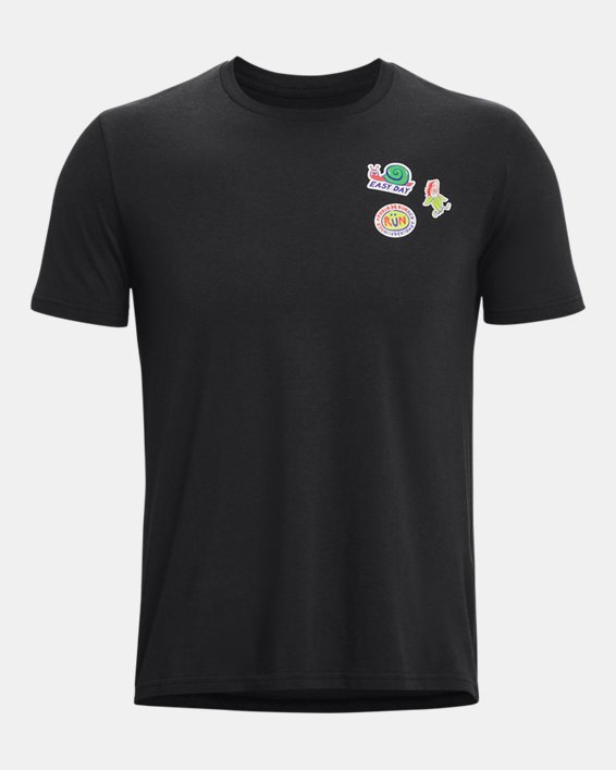 Men's UA Easy Day Stickers Short Sleeve in Black image number 4